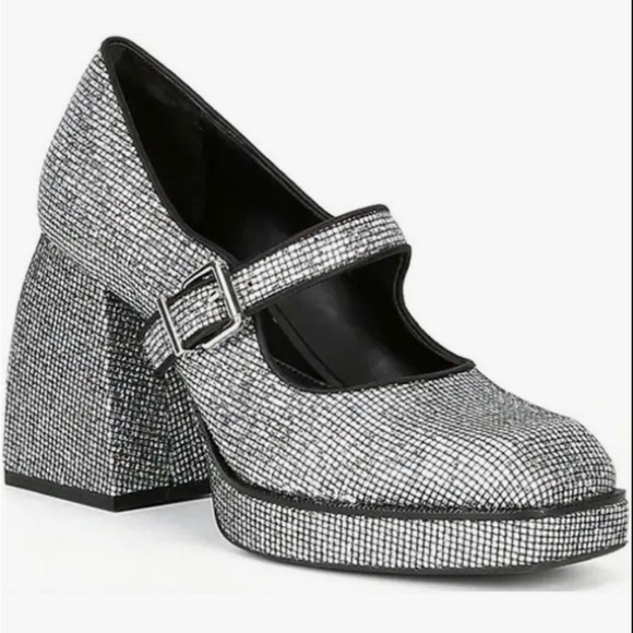 Gianni Bini 2-night Glitter Mary Jane Platform Pumps Size - Picture 1 of 6